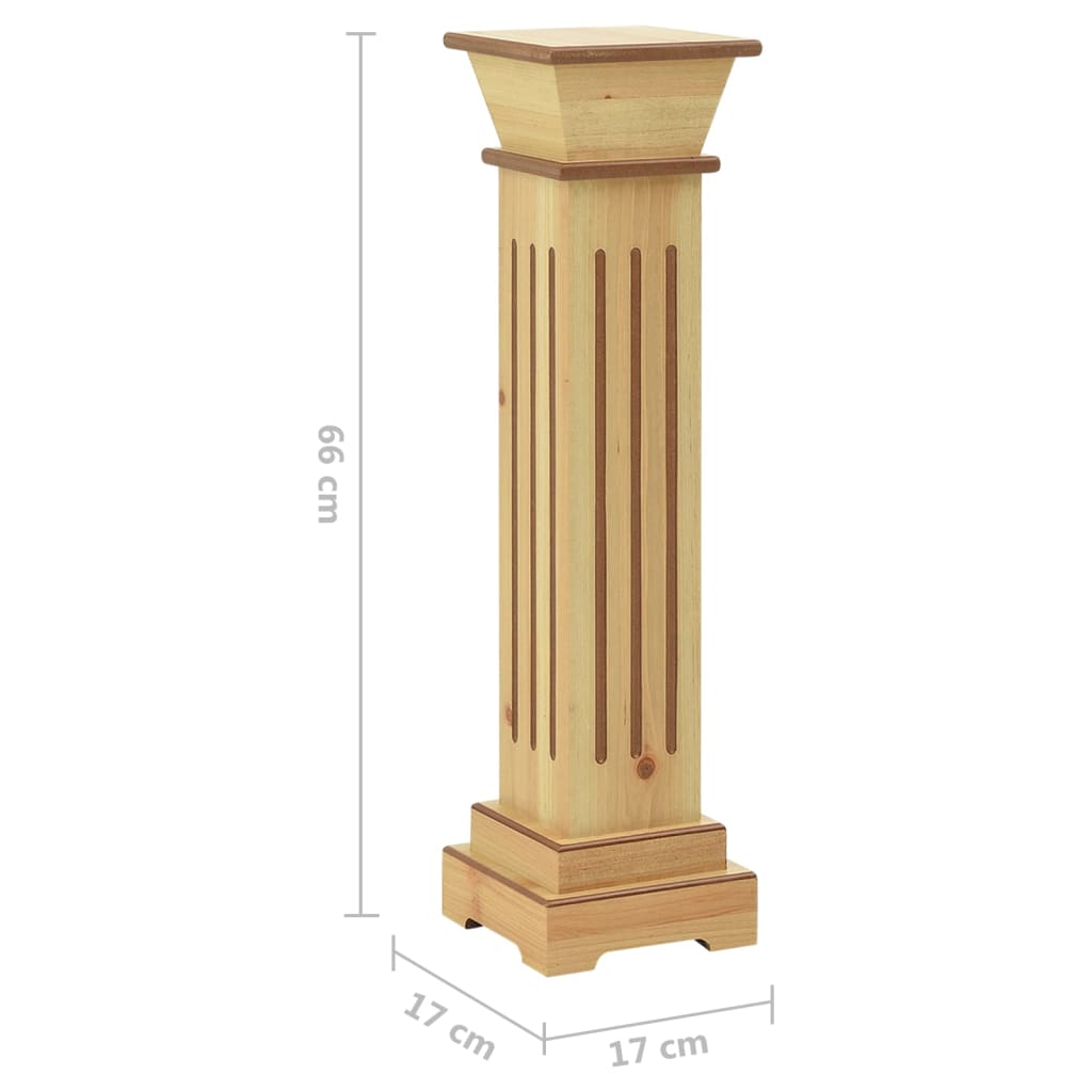 Suport plante clasic în formă stâlp pătrat lemn 17x17x66 cm MDF