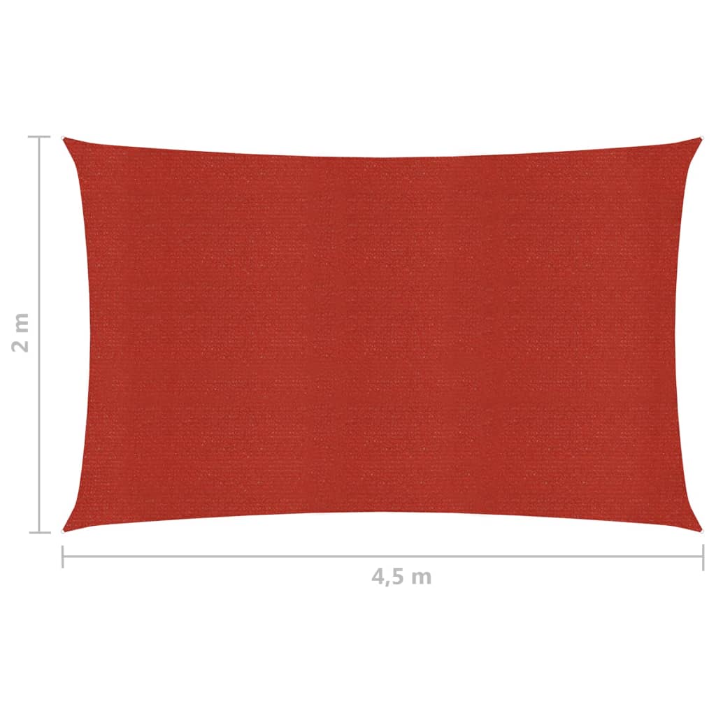 Pânză parasolar, roșu, 2x4,5 m, HDPE, 160 g/m²