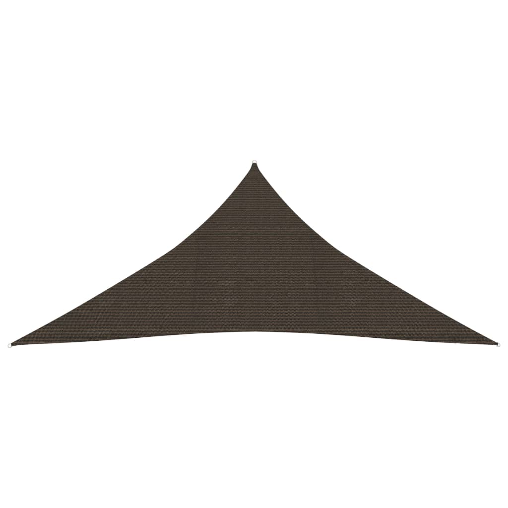 Pânză parasolar, maro, 3,6x3,6x3,6 m, HDPE, 160 g/m²