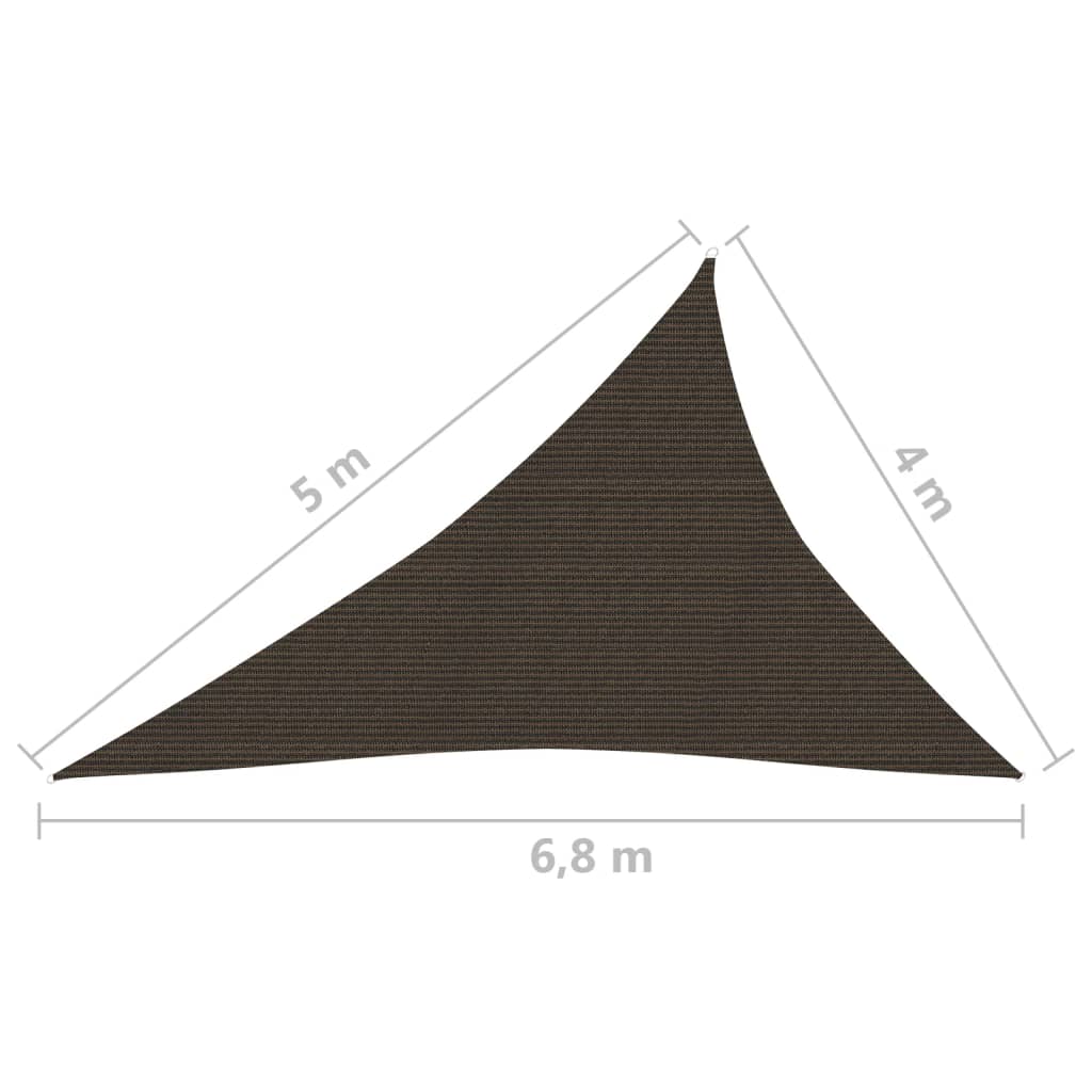 Pânză parasolar, maro, 4x5x6,8 m, HDPE, 160 g/m²