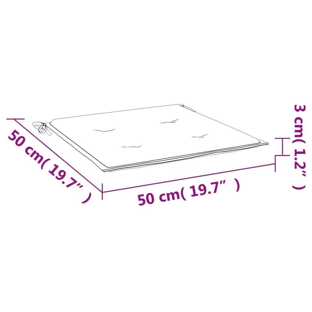 Perne scaune grădină 4 buc. albastru 50x50x3 cm țesătură Oxford