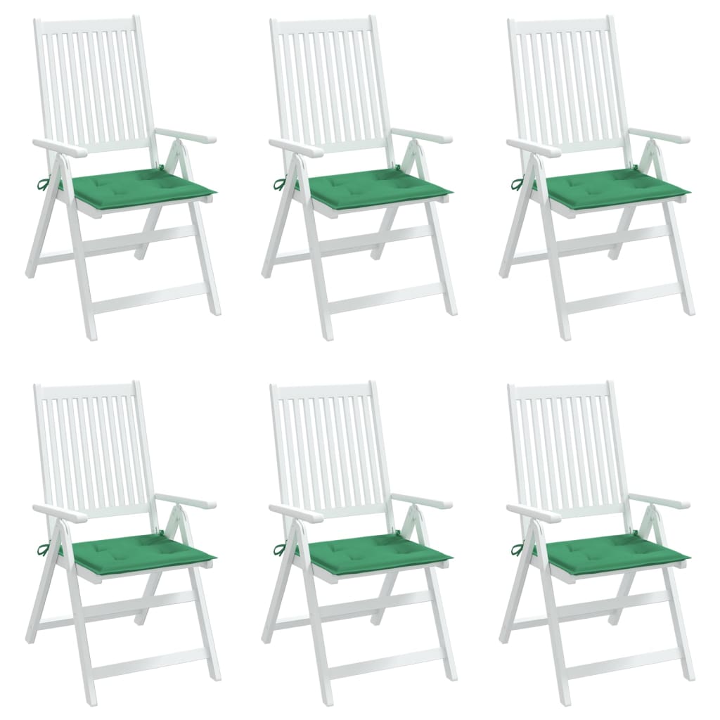 Perne scaune de grădină 6 buc. verde 50x50x3 cm țesătură Oxford