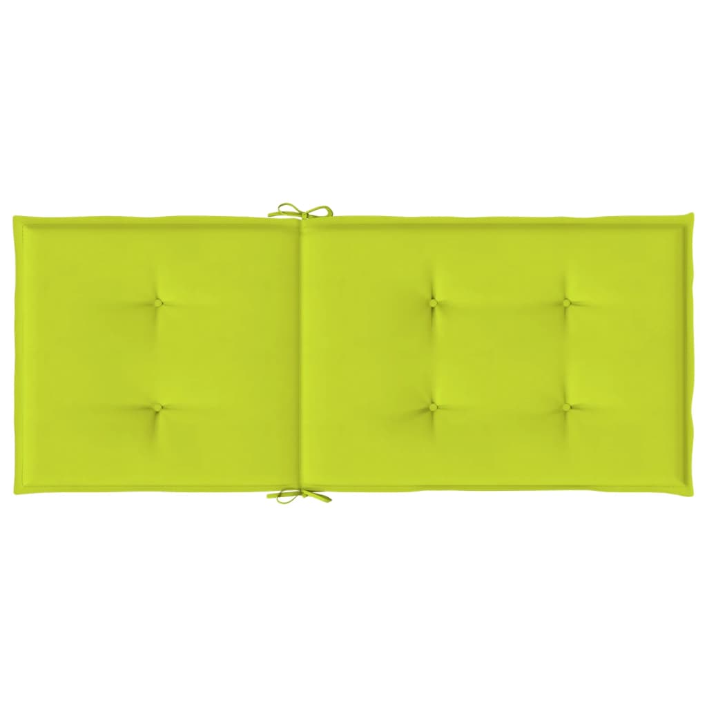 Perne scaun cu spătar înalt, 6 buc., verde, 120x50x3 cm, textil