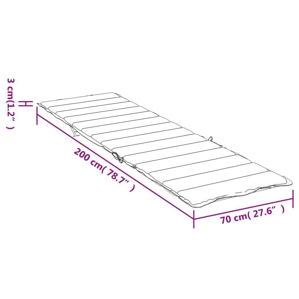 Pernă de șezlong, crem, 200x70x3 cm, textil oxford