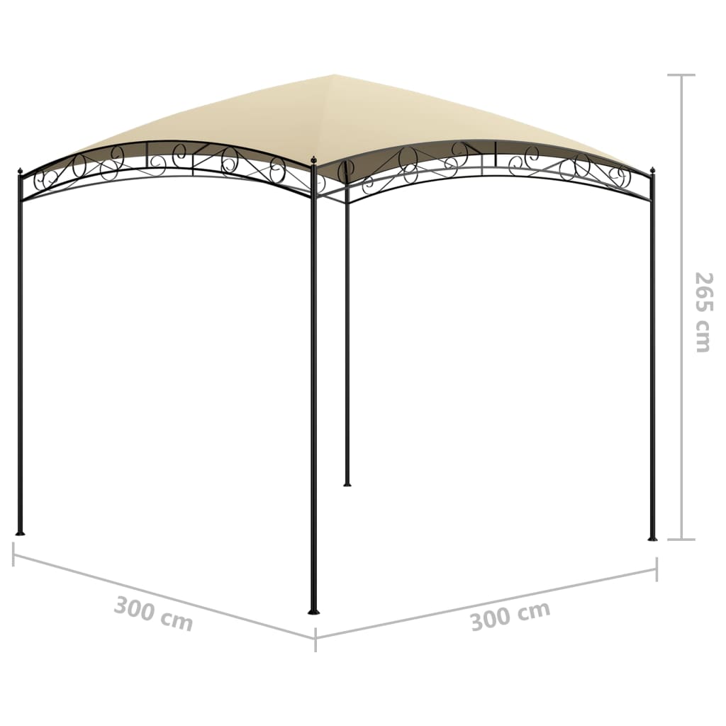 Pavilion, crem, 3 x 3 x 2,65 m, 180 g/m²