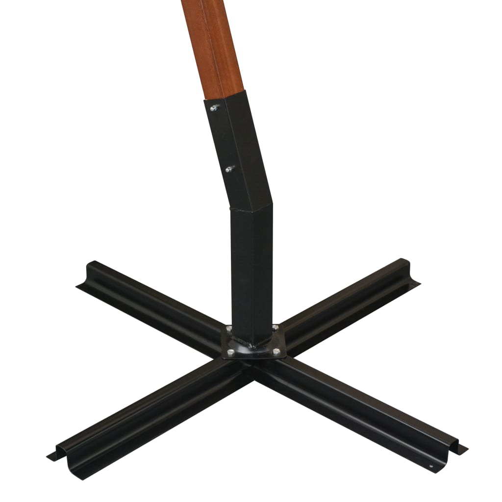 Umbrelă suspendată cu stâlp, antracit, 3,5x2,9 m, lemn brad