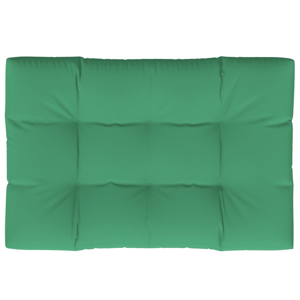 Pernă pentru paleți, verde, 120x80x12 cm, textil