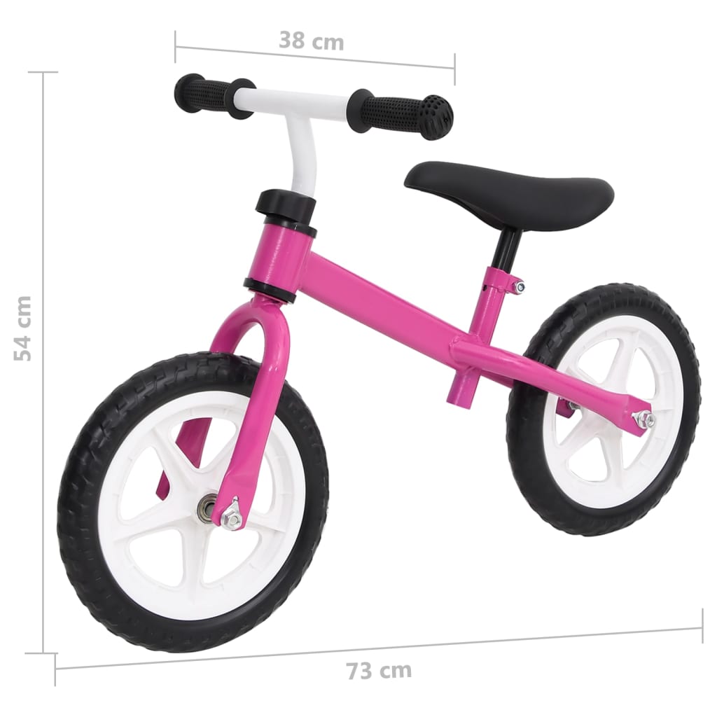 Bicicletă pentru echilibru 9,5 inci, cu roți, roz