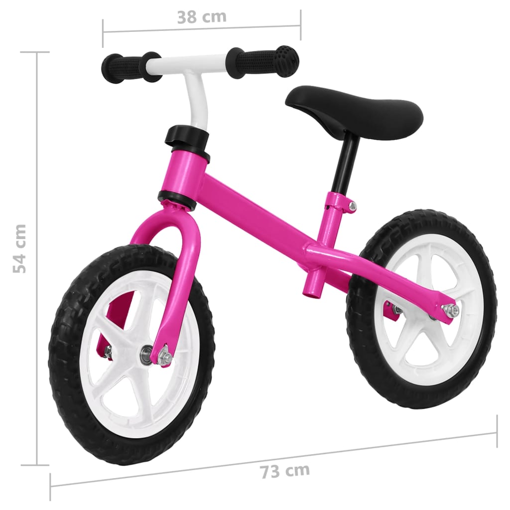 Bicicletă pentru echilibru 11 inci, cu roți, roz