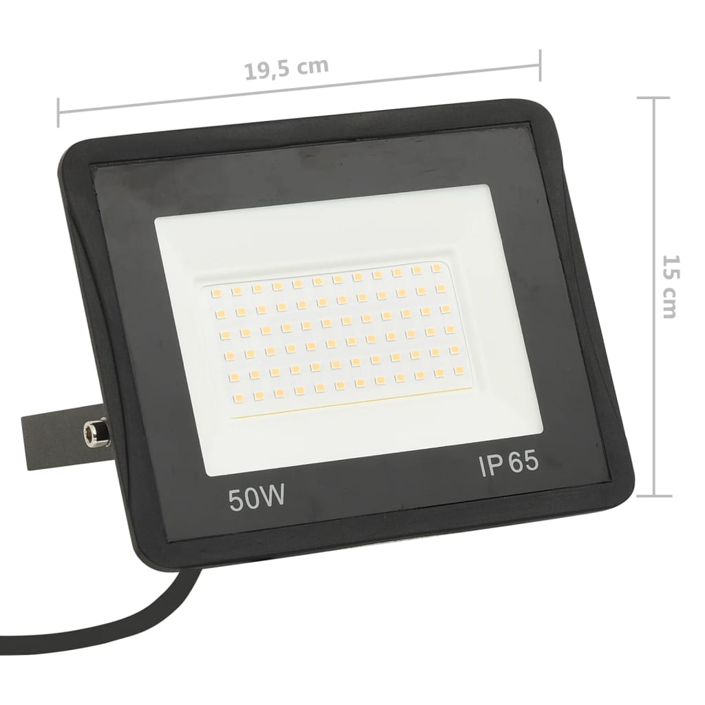 Proiector cu LED, 50 W, alb cald