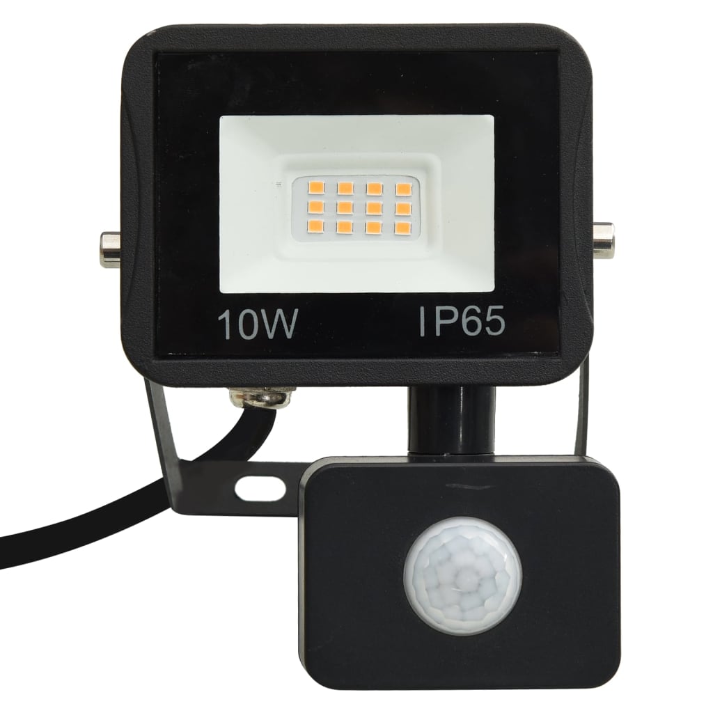 Proiector LED cu senzor, 10 W, alb cald