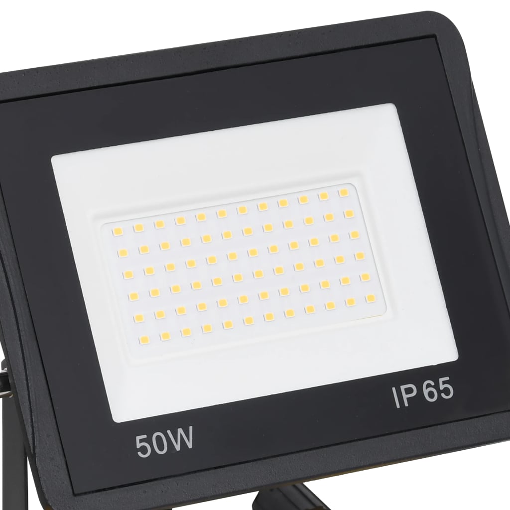 Proiector cu LED și mâner, 2x50 W, alb cald