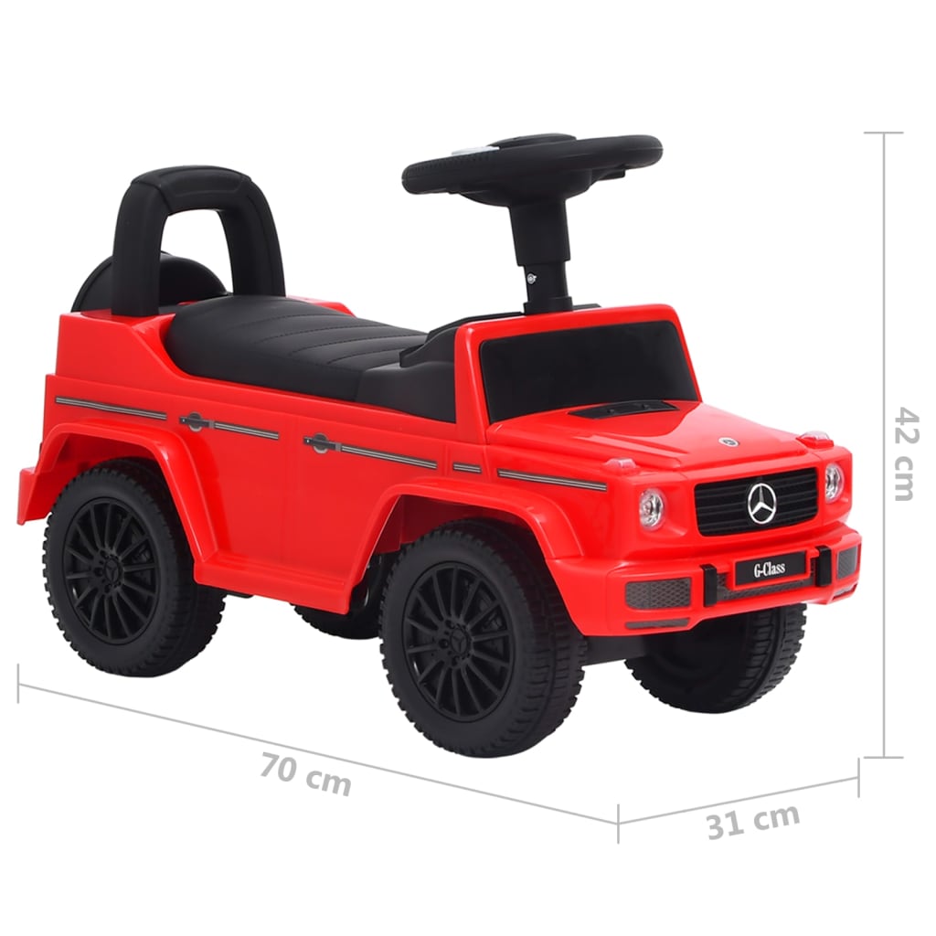 Mașinuță pentru pași Mercedes-Benz G63, roșu