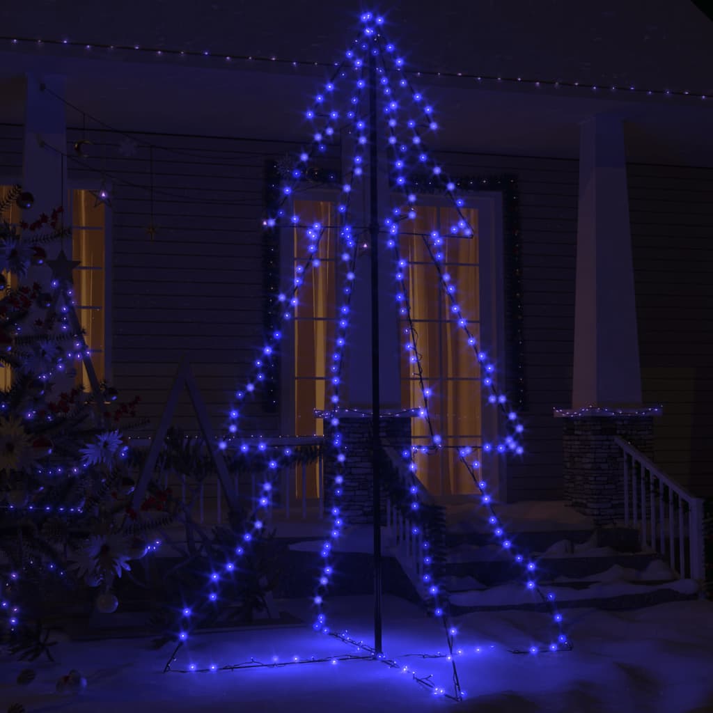 Brad Crăciun conic 240 LED-uri, 118x180 cm, interior & exterior