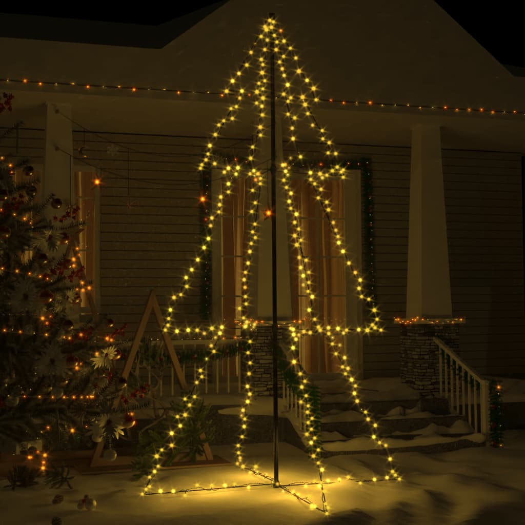 Brad Crăciun conic, 120x220 cm, 300 LED-uri, interior&exterior