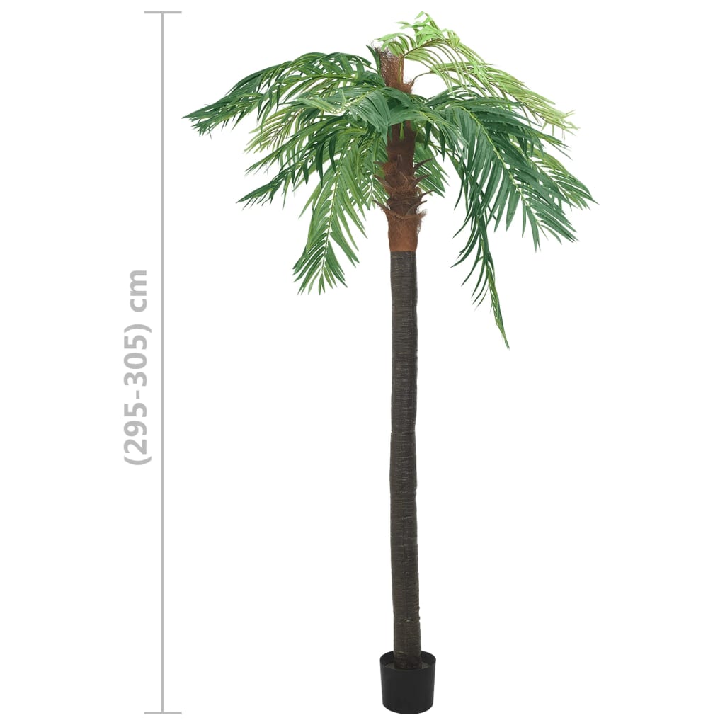 Plantă artificială palmier phoenix cu ghiveci, verde, 305 cm