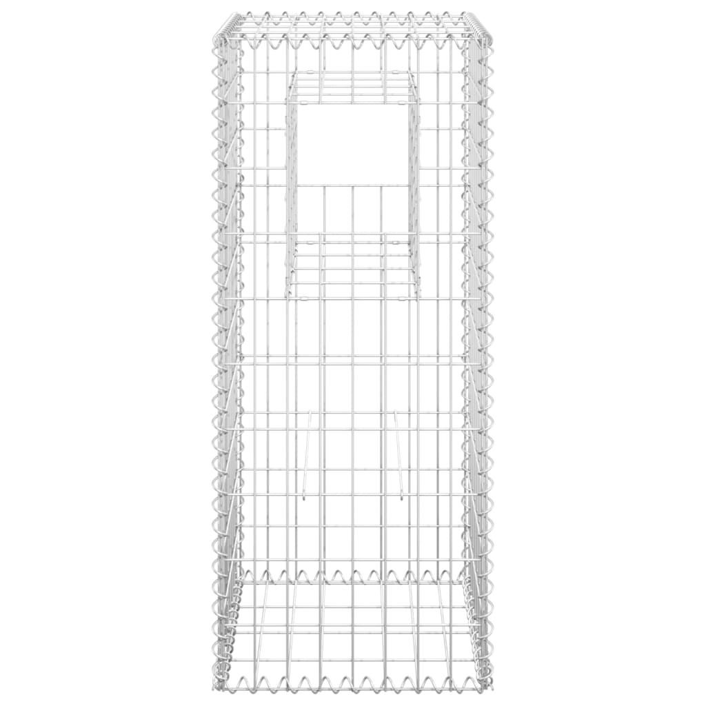 Stâlp tip coș gabion, 40x40x100 cm, fier