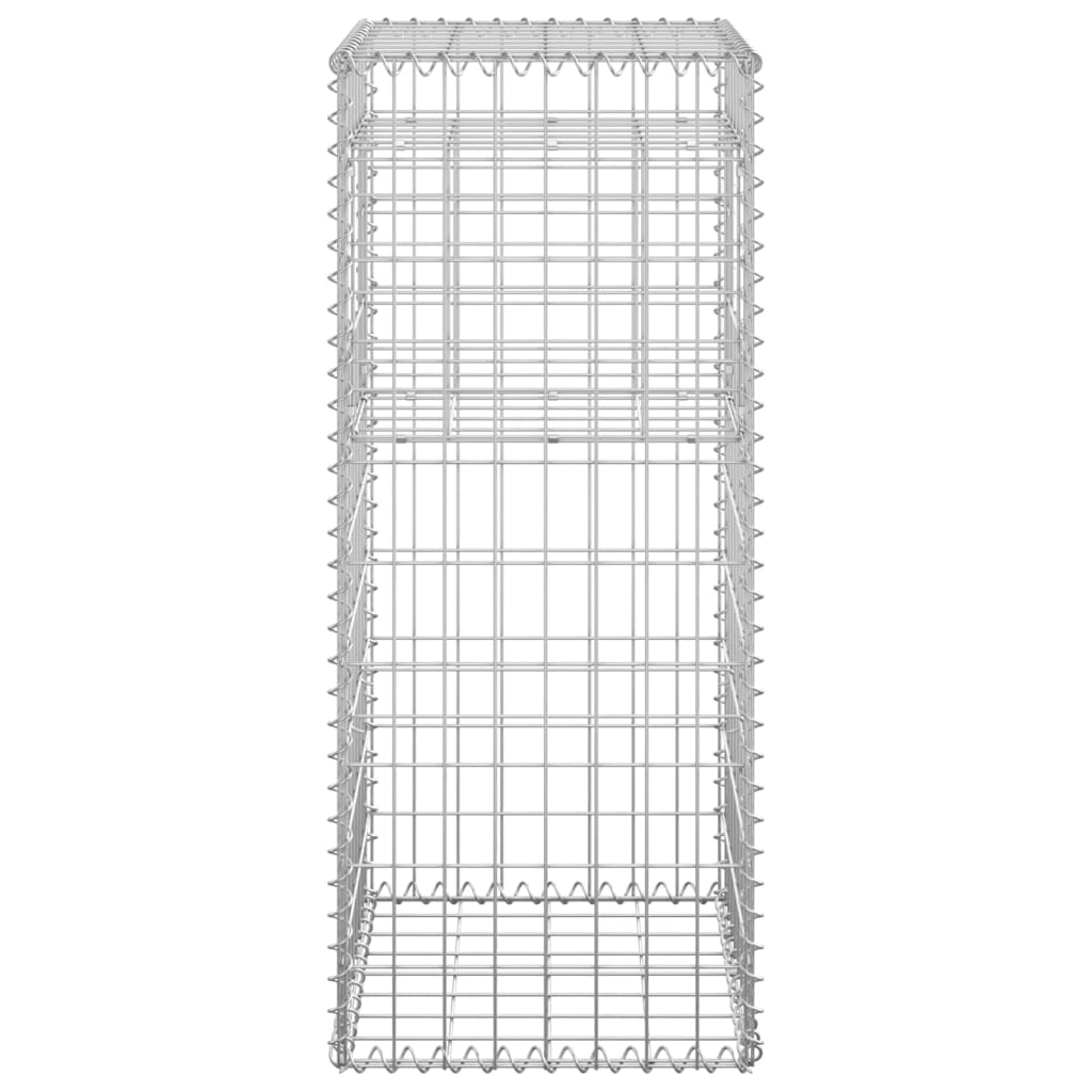 Stâlp tip coș gabion, 40x40x100 cm, fier