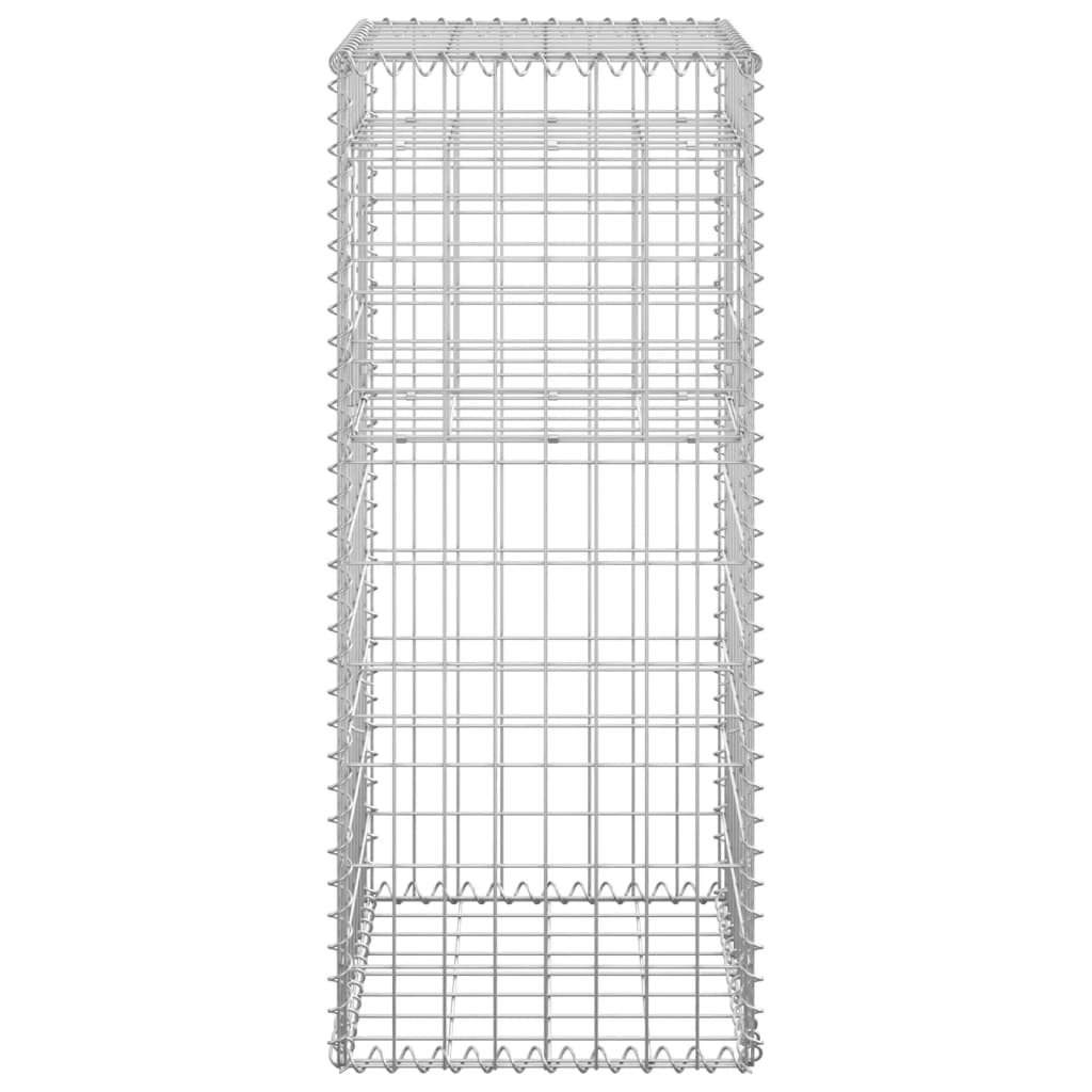 Stâlpi tip coș gabion, 2 buc., 40x40x100 cm, fier