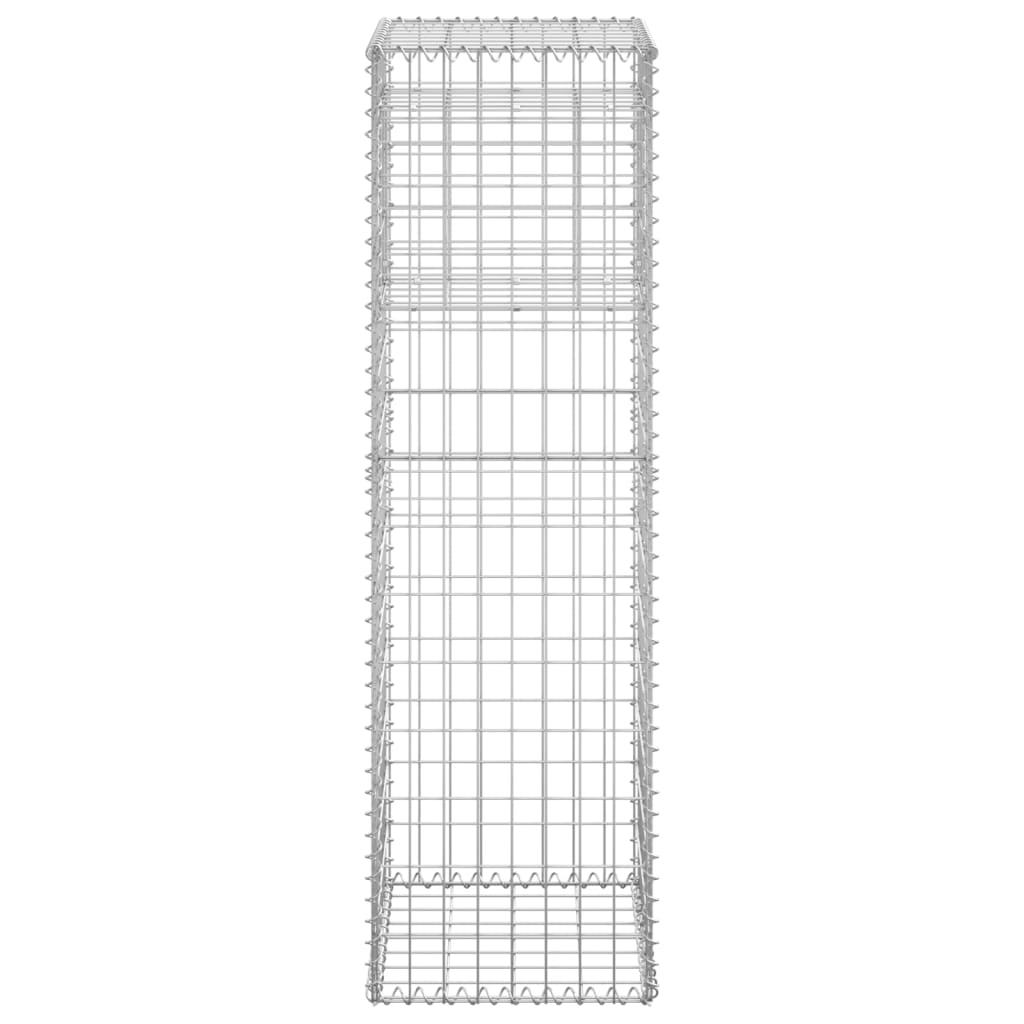 Stâlpi tip coș gabion, 2 buc., 40x40x140 cm, fier