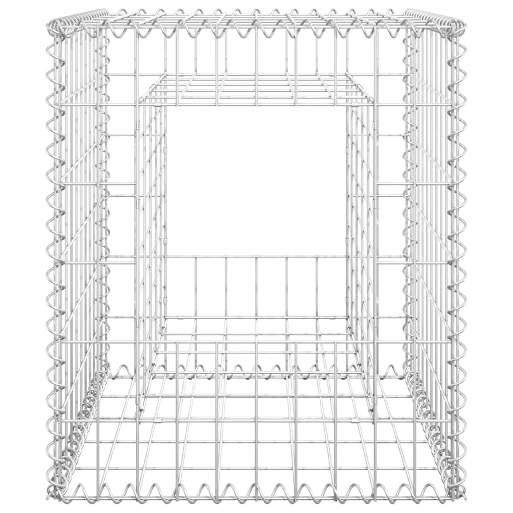 Stâlpi coș gabion, 2 buc., 50x50x60 cm, fier