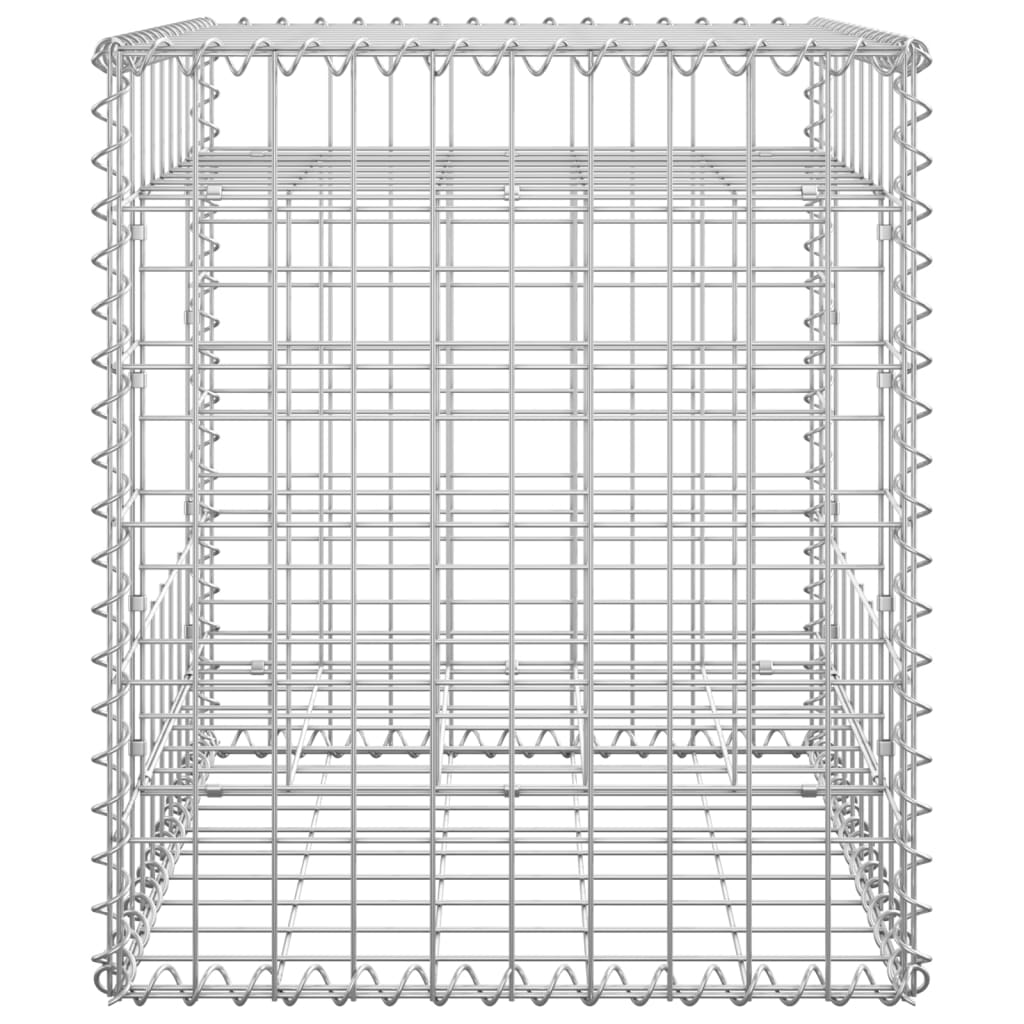 Stâlpi coș gabion, 2 buc., 50x50x60 cm, fier