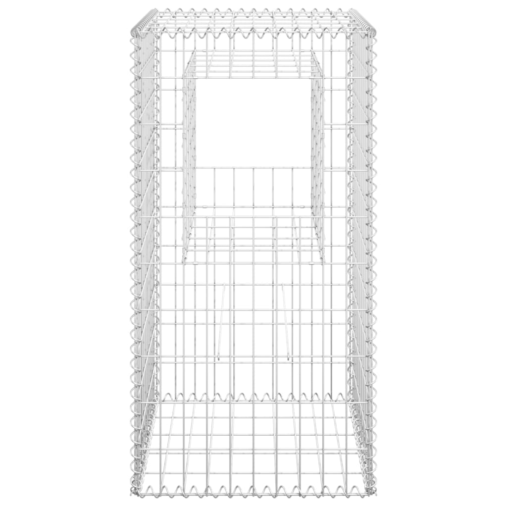 Stâlpi tip coș gabion, 2 buc., 50x50x100 cm, fier