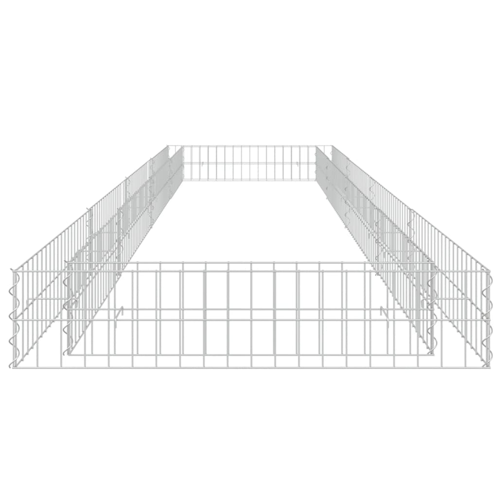 Strat înălțat de gabion, 400x100x20 cm, oțel galvanizat