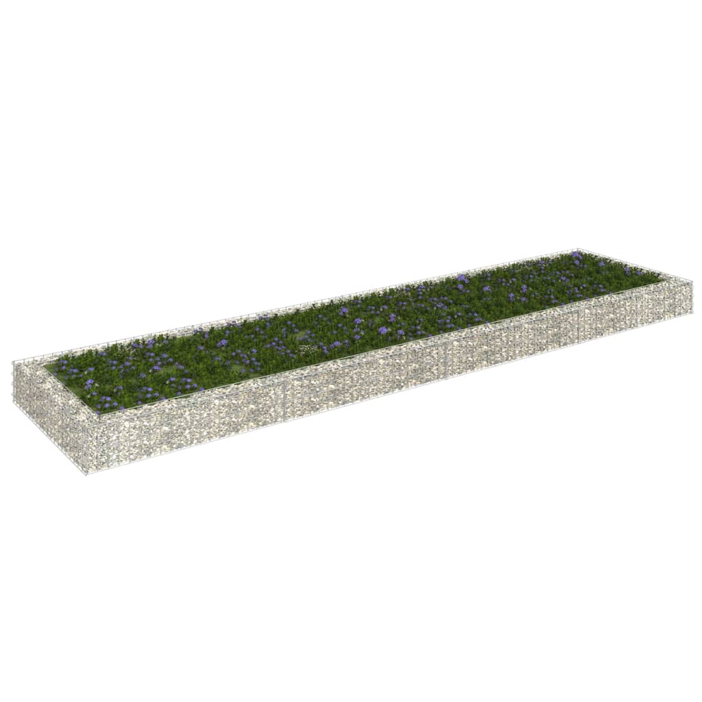 Strat înălțat de gabion, 400x100x20 cm, oțel galvanizat