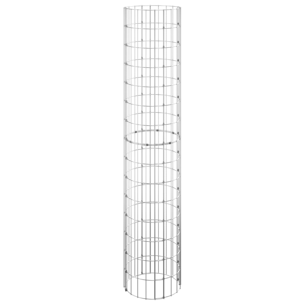 Strat înălțat gabion 3 buc. Ø30x150 cm oțel galvanizat circular