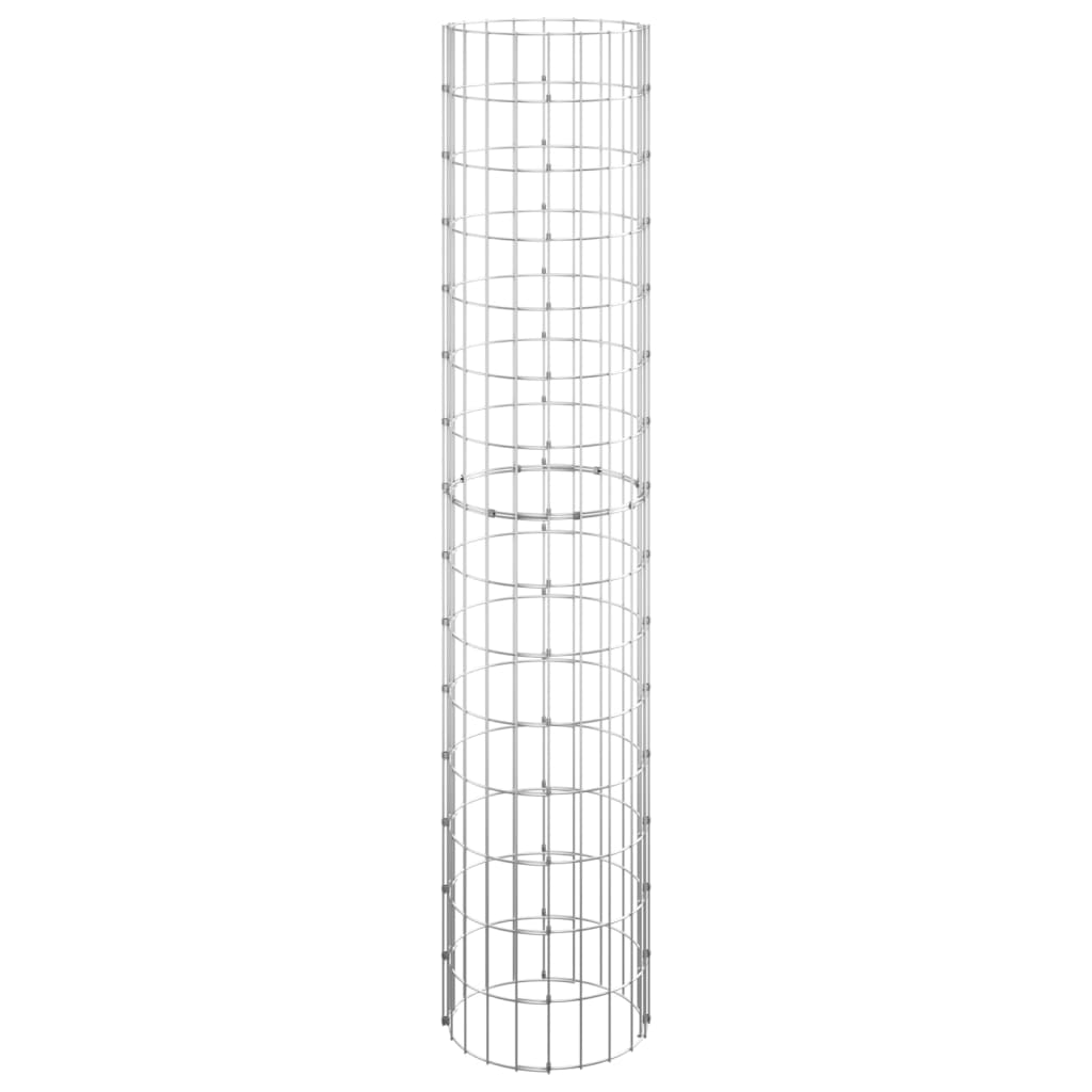 Strat înălțat gabion 3 buc. Ø30x150 cm oțel galvanizat circular