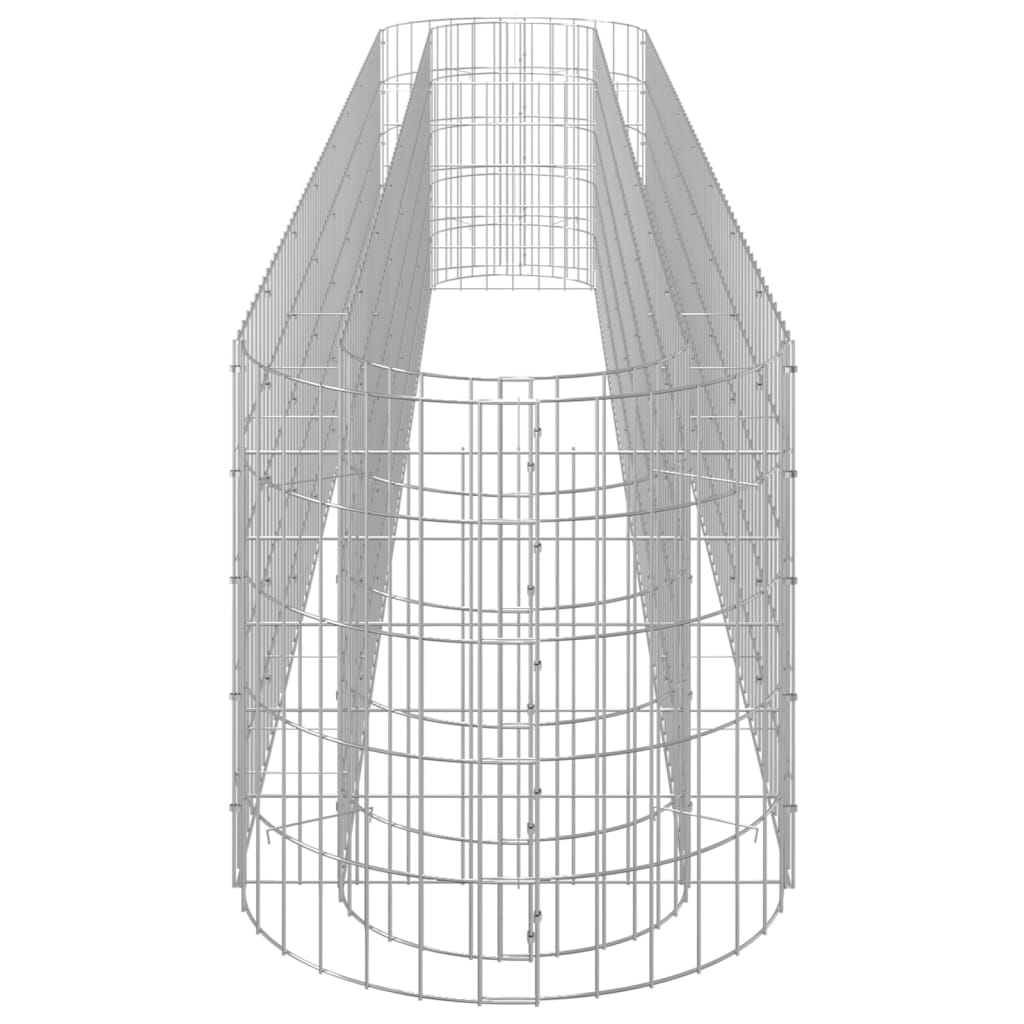 Strat înălțat gabion, 330x50x50 cm, fier galvanizat