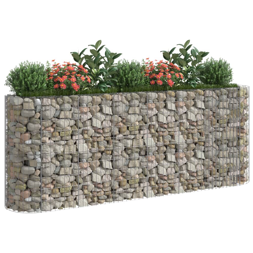 Strat înălțat gabion, 260x50x100 cm, fier galvanizat