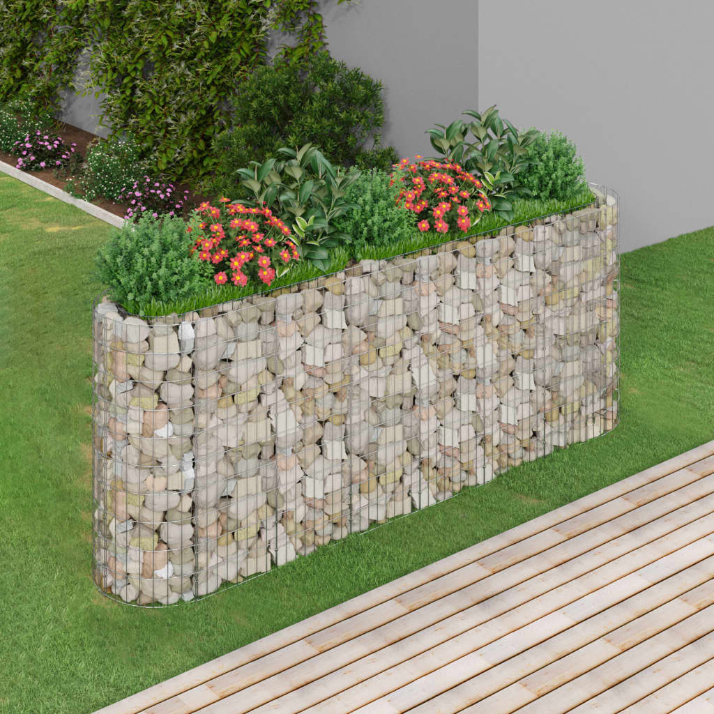 Strat înălțat gabion, 260x50x100 cm, fier galvanizat