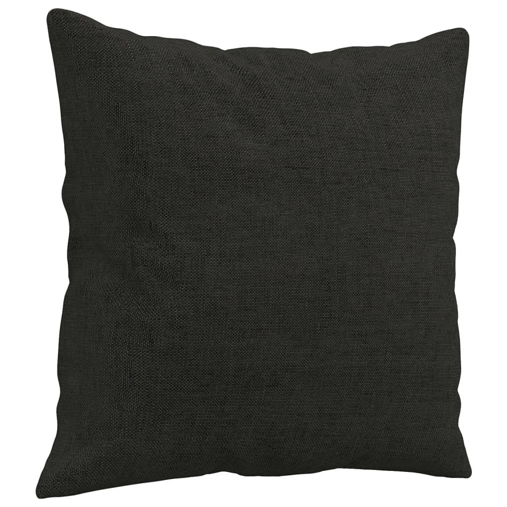 Perne decorative, 2 buc., negru, 40 x 40 cm, material textil