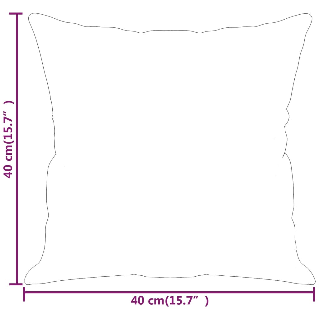 Perne decorative, 2 buc., crem, 40x40 cm, catifea