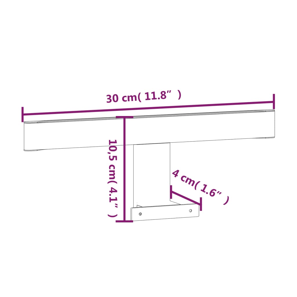 Lampă cu LED pentru oglindă 5,5 W, alb rece, 30 cm 6000 K