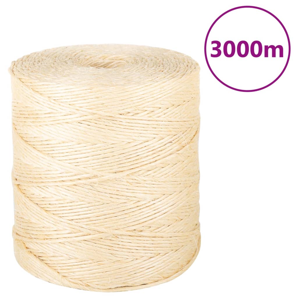 Frânghie, 3000 m, sisal 100%, 2 mm