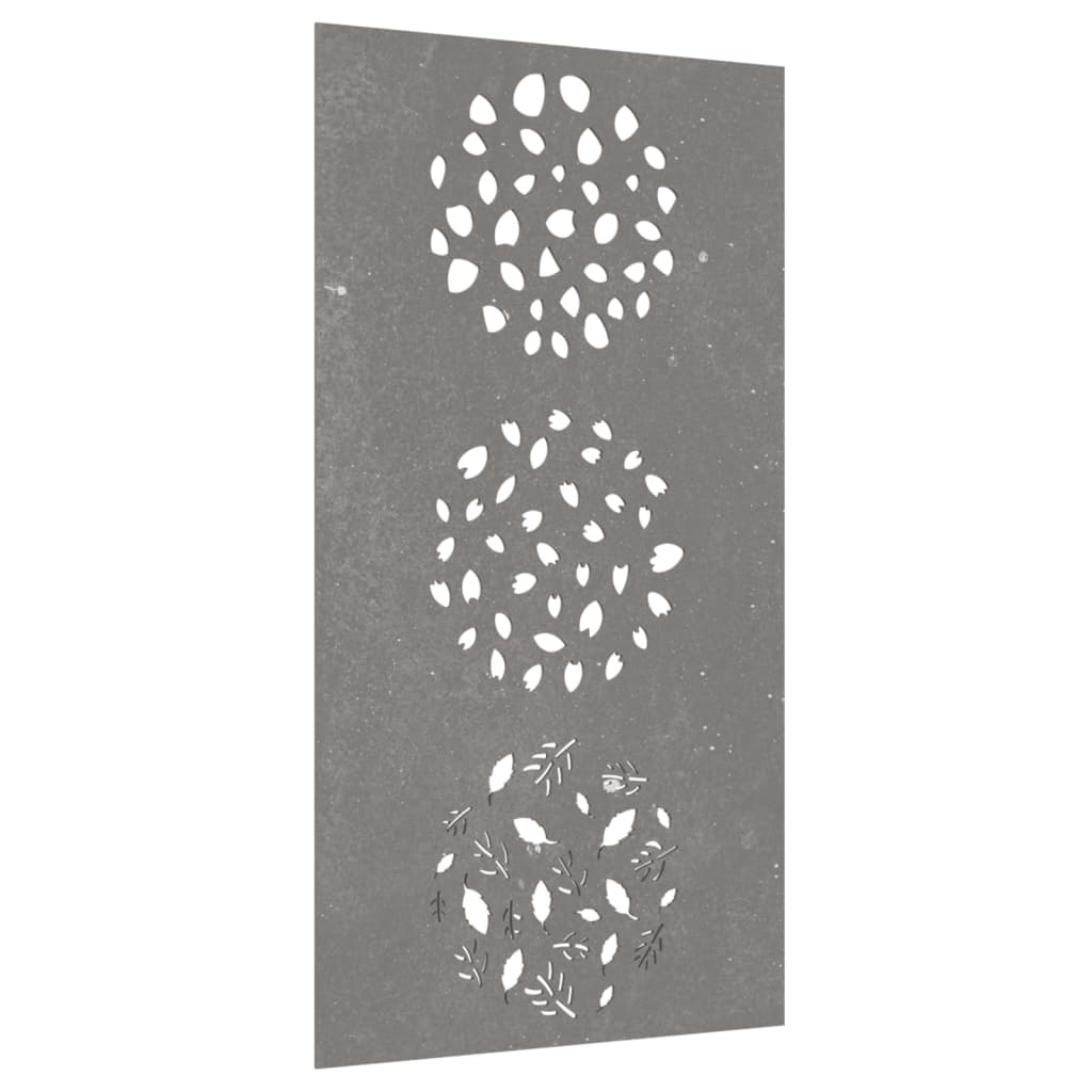 Decorație perete de grădină 105x55 cm design frunze oțel Corten