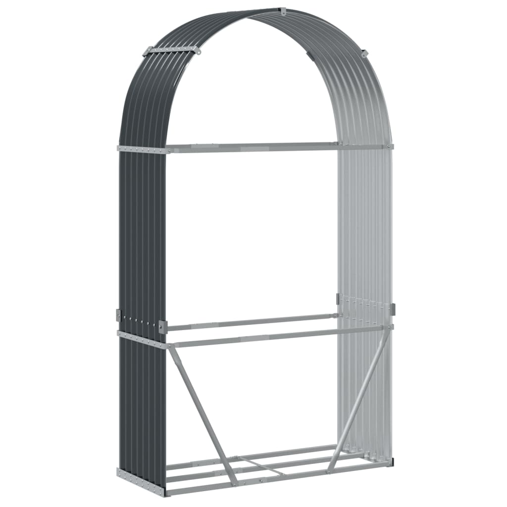 Suport de bușteni, antracit, 120x45x210 cm, oțel galvanizat